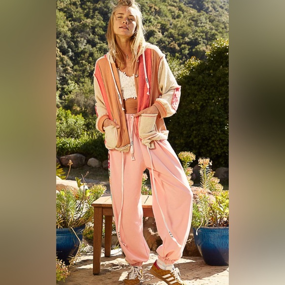 #141 👻 POL  Granny Square French Terry jogger pants - Picture 2 of 8